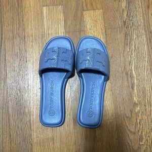 Lavender Women's Tory Burch double T sports slide